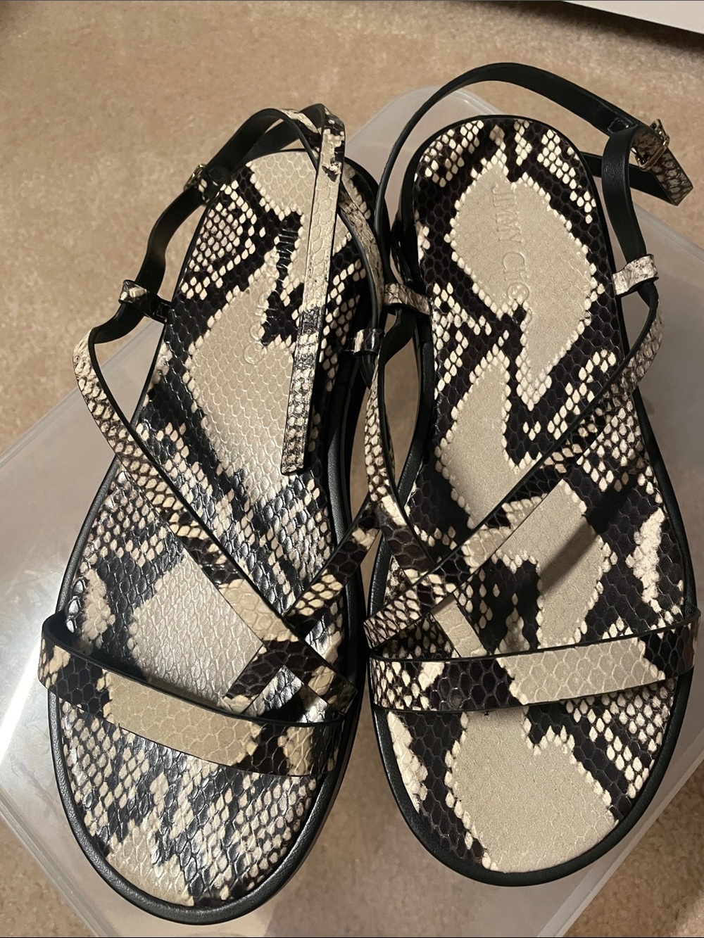 Jimmy Choo Snake Print Sandal